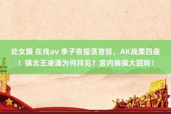 处女膜 在线av 李子夜摇荡宫廷，AK战栗四座！镇北王凌潇为何拜见？宫内揣摸大回转！