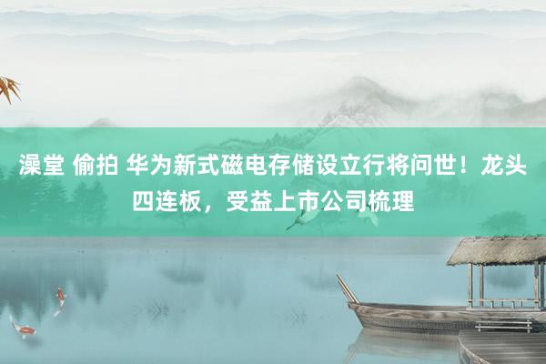 澡堂 偷拍 华为新式磁电存储设立行将问世！龙头四连板，受益上市公司梳理