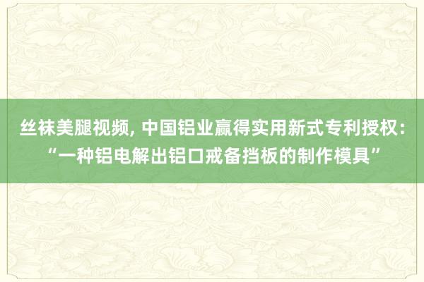 丝袜美腿视频， 中国铝业赢得实用新式专利授权：“一种铝电解出铝口戒备挡板的制作模具”