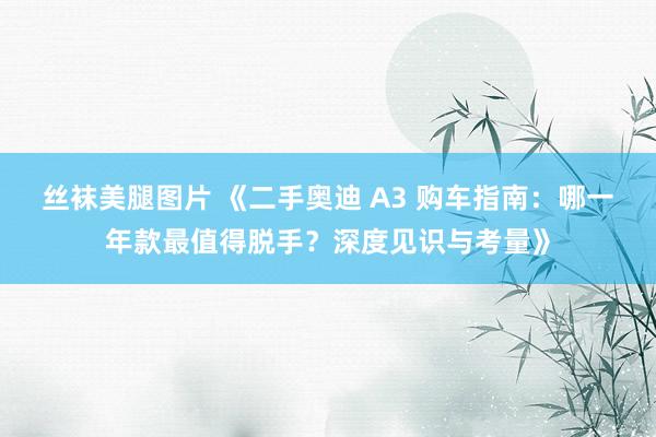 丝袜美腿图片 《二手奥迪 A3 购车指南：哪一年款最值得脱手？深度见识与考量》