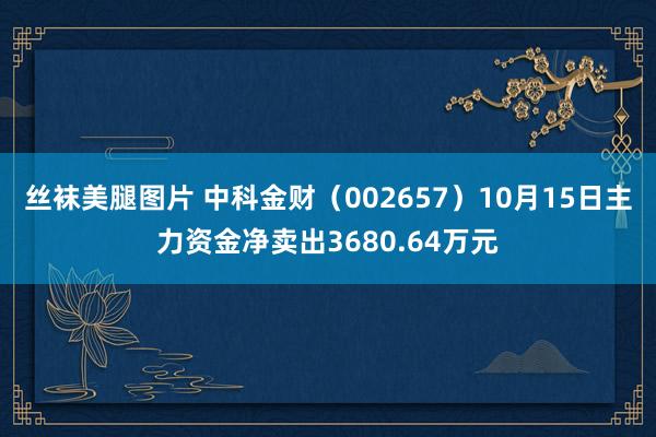 丝袜美腿图片 中科金财（002657）10月15日主力资金净卖出3680.64万元