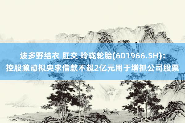 波多野结衣 肛交 玲珑轮胎(601966.SH)：控股激动拟央求借款不超2亿元用于增抓公司股票