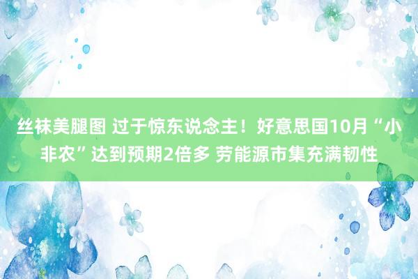 丝袜美腿图 过于惊东说念主！好意思国10月“小非农”达到预期2倍多 劳能源市集充满韧性