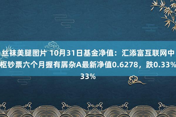 丝袜美腿图片 10月31日基金净值：汇添富互联网中枢钞票六个月握有羼杂A最新净值0.6278，跌0.33%