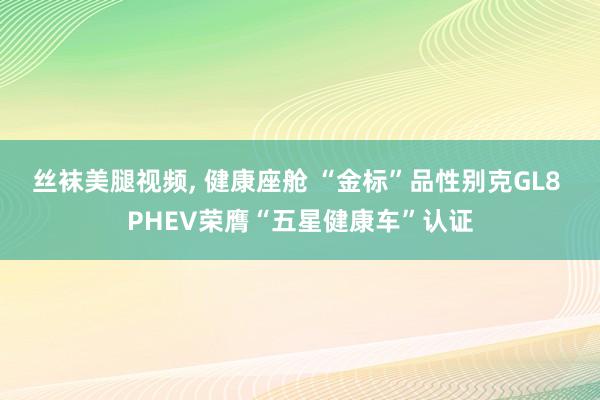 丝袜美腿视频， 健康座舱 “金标”品性别克GL8 PHEV荣膺“五星健康车”认证