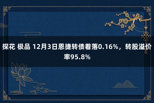 探花 极品 12月3日恩捷转债着落0.16%，转股溢价率95.8%