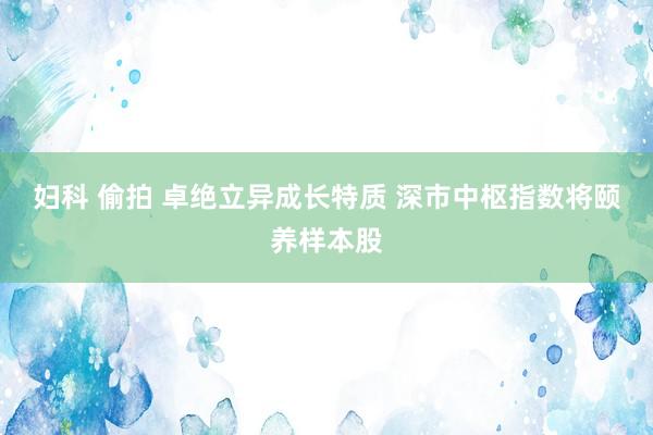 妇科 偷拍 卓绝立异成长特质 深市中枢指数将颐养样本股