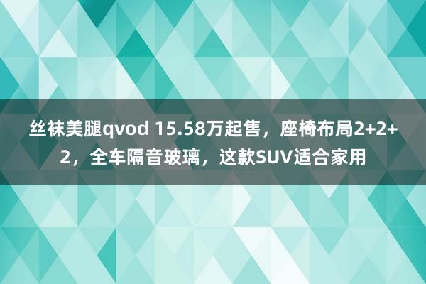 丝袜美腿qvod 15.58万起售，座椅布局2+2+2，全车隔音玻璃，这款SUV适合家用