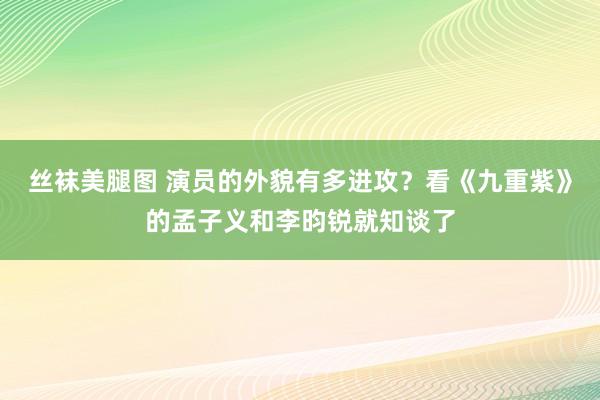 丝袜美腿图 演员的外貌有多进攻？看《九重紫》的孟子义和李昀锐就知谈了