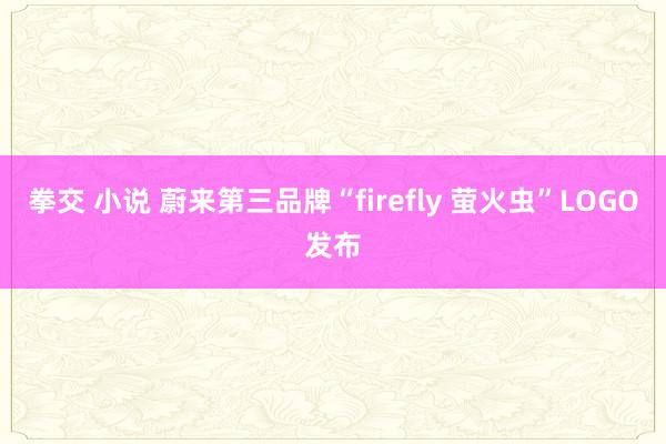 拳交 小说 蔚来第三品牌“firefly 萤火虫”LOGO发布