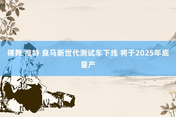 裸舞 推特 良马新世代测试车下线 将于2025年底量产