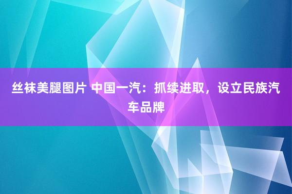 丝袜美腿图片 中国一汽：抓续进取，设立民族汽车品牌