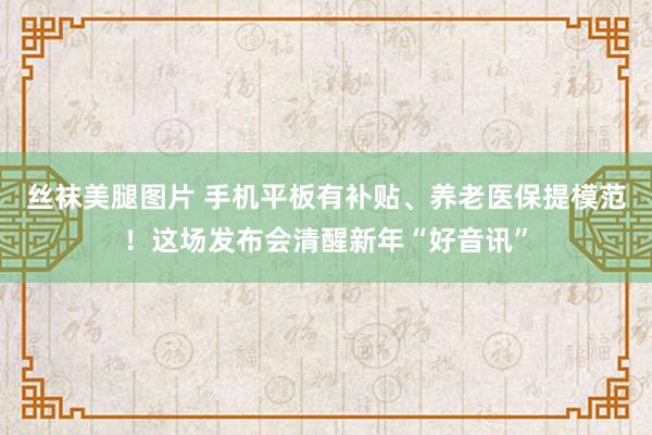 丝袜美腿图片 手机平板有补贴、养老医保提模范！这场发布会清醒新年“好音讯”