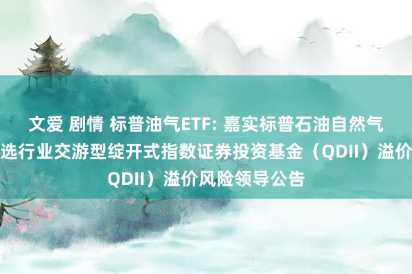 文爱 剧情 标普油气ETF: 嘉实标普石油自然气勘测及出产精选行业交游型绽开式指数证券投资基金（QDII）溢价风险领导公告