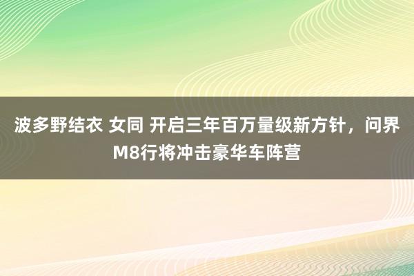 波多野结衣 女同 开启三年百万量级新方针，问界M8行将冲击豪华车阵营