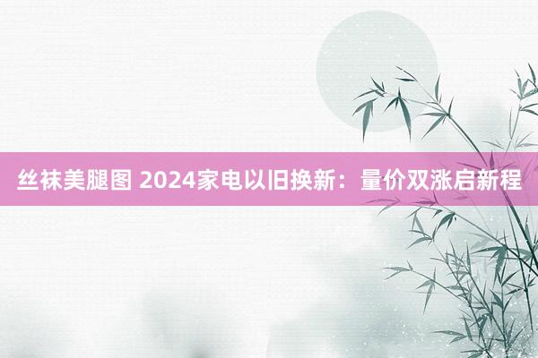 丝袜美腿图 2024家电以旧换新：量价双涨启新程