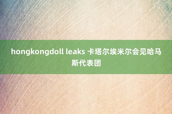 hongkongdoll leaks 卡塔尔埃米尔会见哈马斯代表团